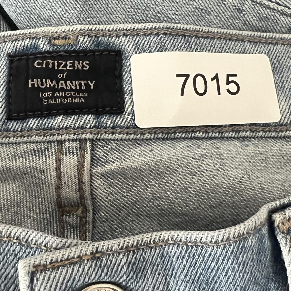 Citizens Of Humanity Jeans 28 Olivia Crop Blue Denim High Rise Slim Button Fly - Picture 3 of 13